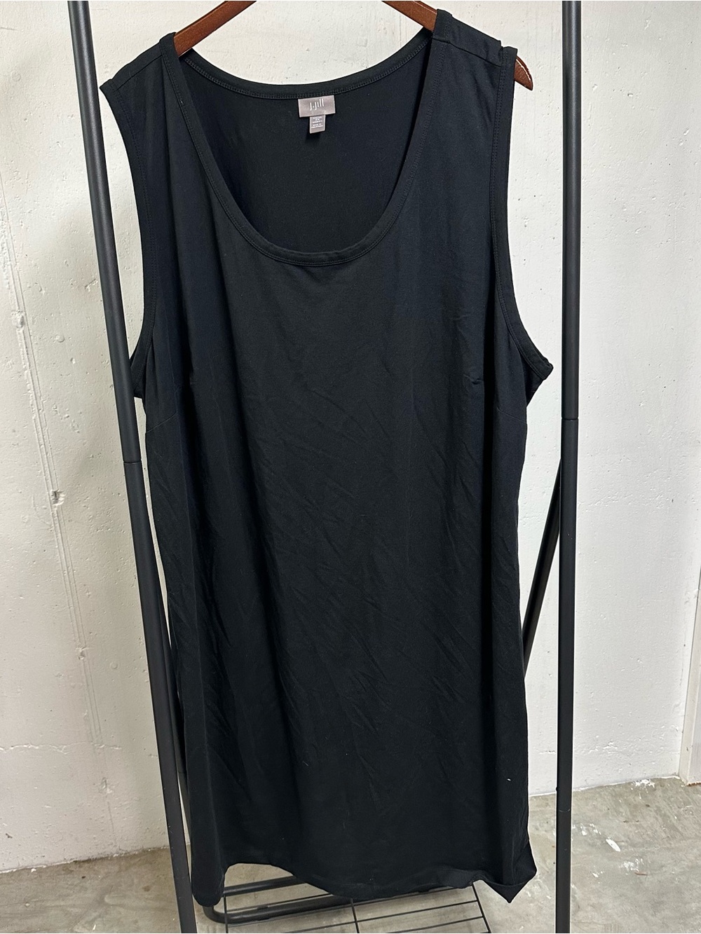J. Jill Black Sleeveless Midi Dress